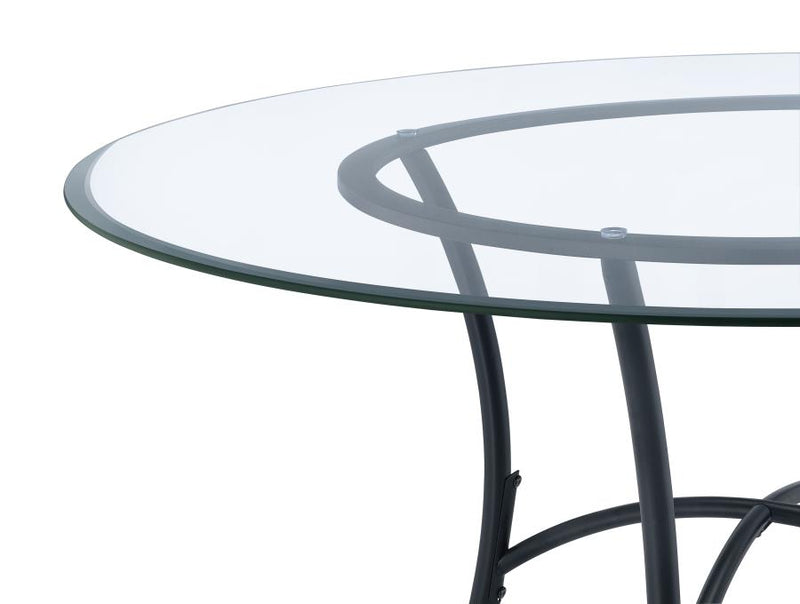 Kline 48-inch Round Glass Top Dining Table