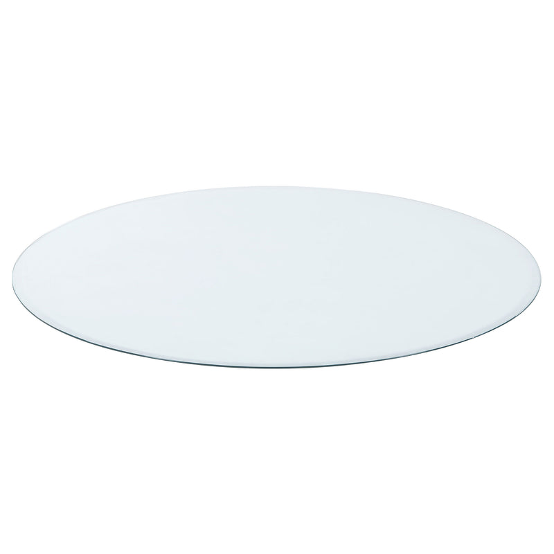 Juego de comedor Paxton de 5 piezas de altura de mostrador con tapa de cristal redonda, beige