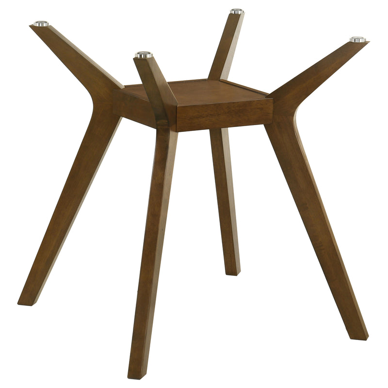 Juego de comedor Paxton de 5 piezas con tope de cristal redondo y altura de barra, gris