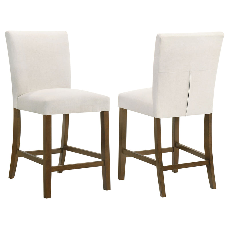 Sillas de comedor tapizadas Paxton de altura de mostrador, verdes (juego de 2)
