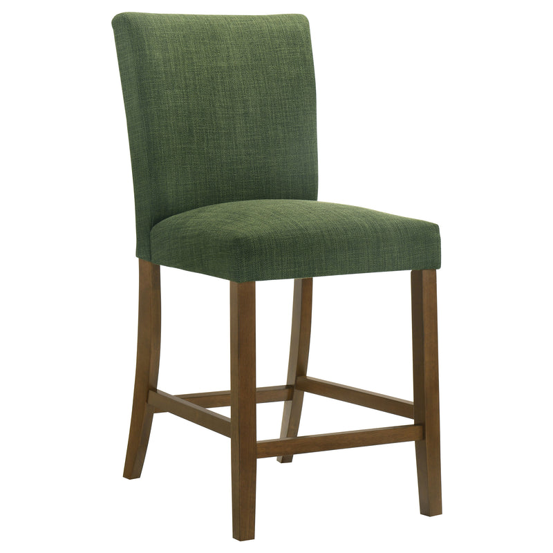 Sillas de comedor tapizadas Paxton de altura de mostrador, verdes (juego de 2)