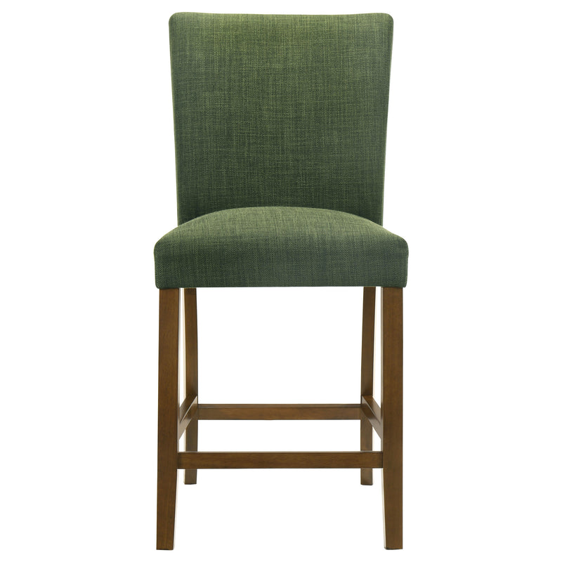 Sillas de comedor tapizadas Paxton de altura de mostrador, verdes (juego de 2)