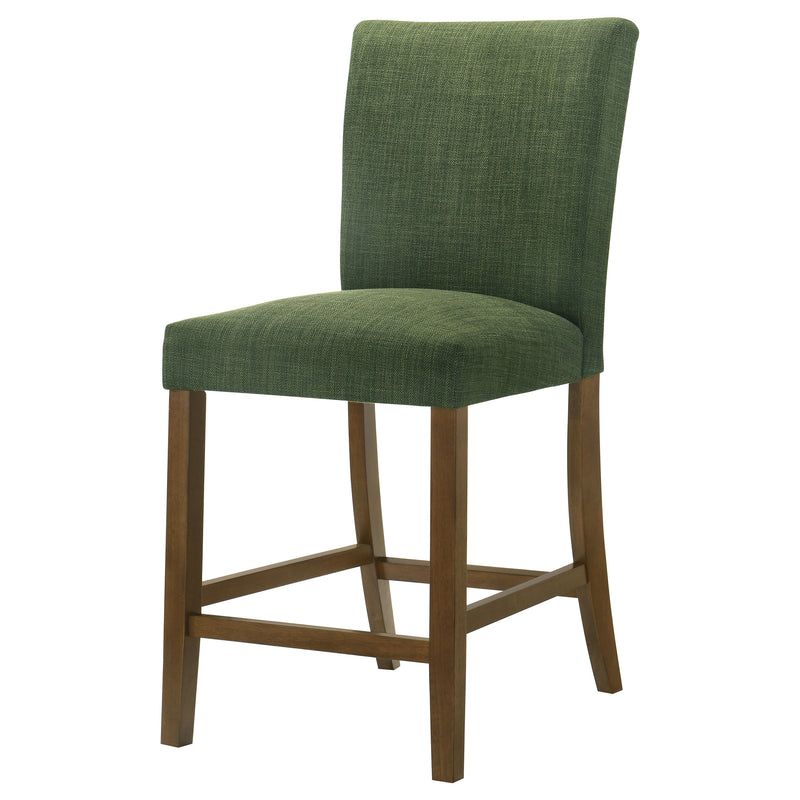 Sillas de comedor tapizadas Paxton de altura de mostrador, verdes (juego de 2)
