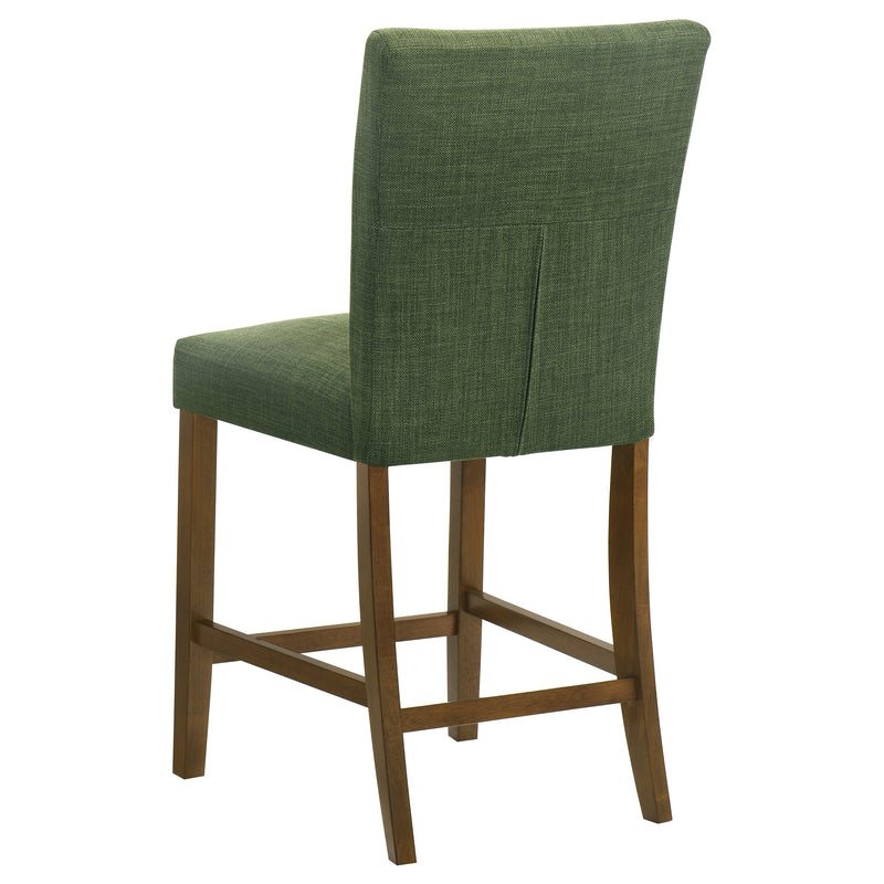 Sillas de comedor tapizadas Paxton de altura de mostrador, verdes (juego de 2)