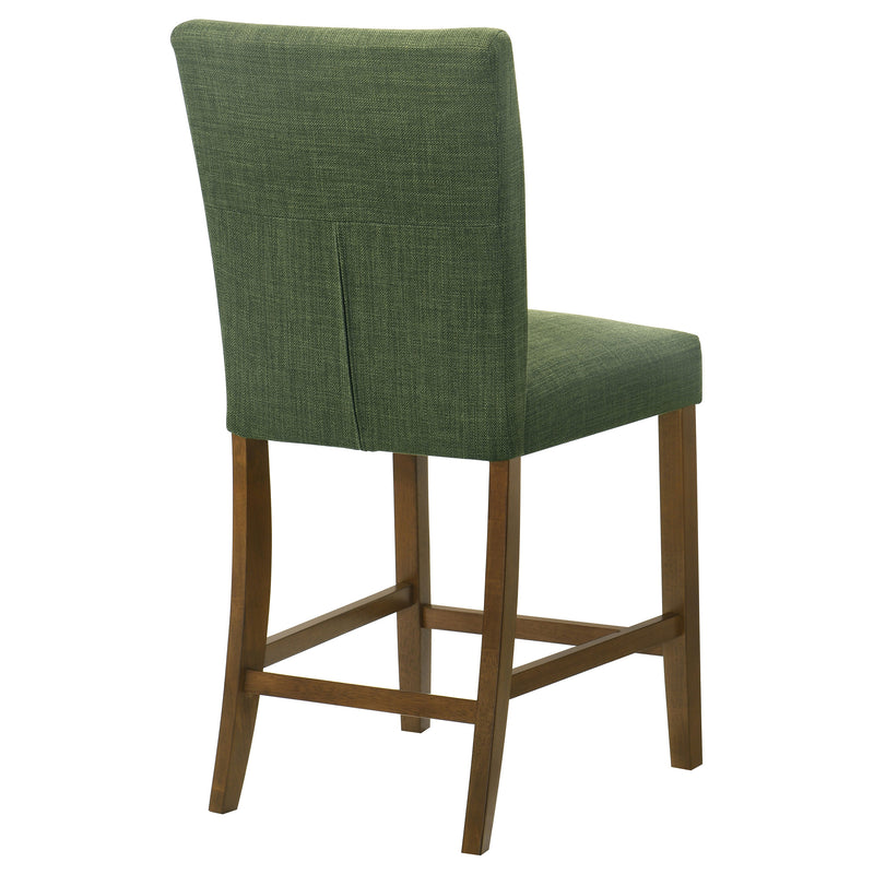 Sillas de comedor tapizadas Paxton de altura de mostrador, verdes (juego de 2)