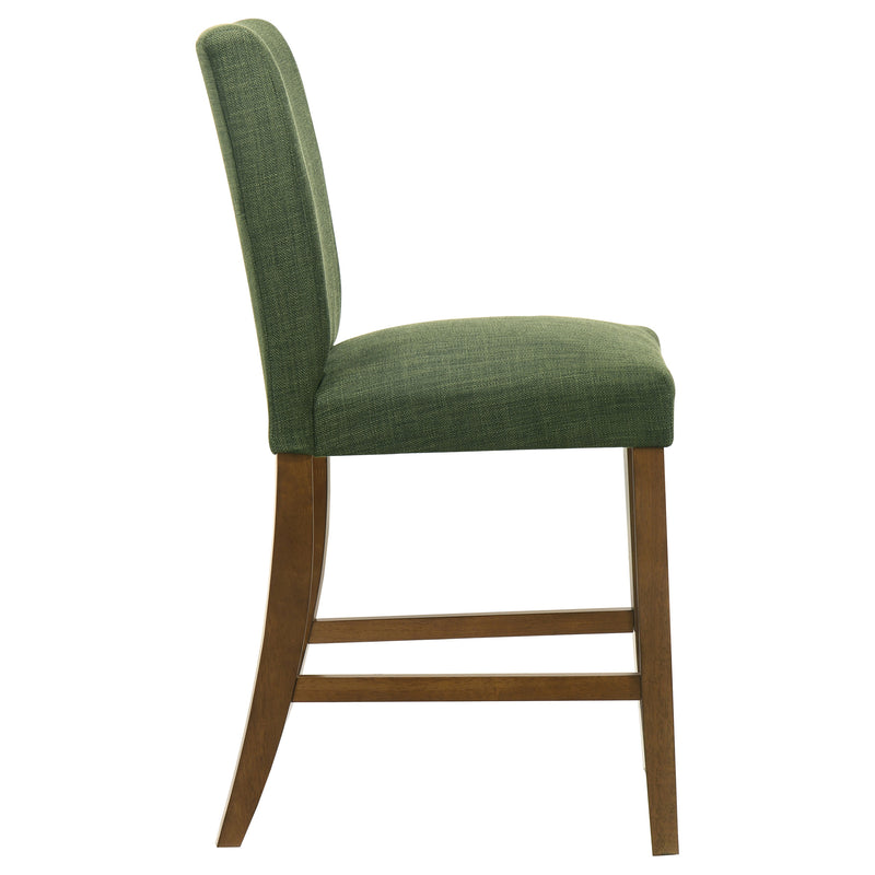 Sillas de comedor tapizadas Paxton de altura de mostrador, verdes (juego de 2)