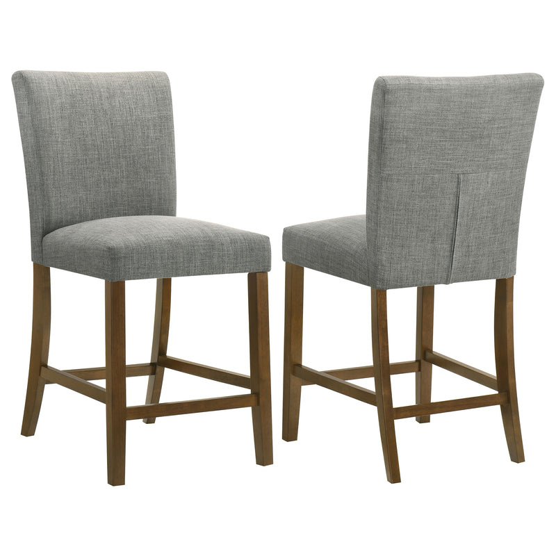 Sillas de comedor tapizadas Paxton de altura de mostrador, verdes (juego de 2)