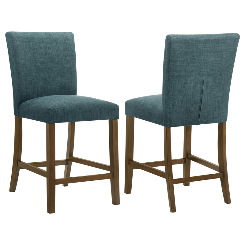 Sillas de comedor tapizadas Paxton de altura de mostrador, verdes (juego de 2)