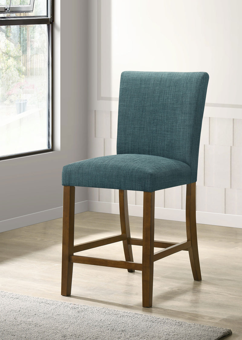 Sillas de comedor tapizadas Paxton de altura de mostrador, verdes (juego de 2)