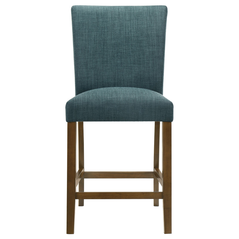 Sillas de comedor tapizadas Paxton de altura de mostrador, verdes (juego de 2)