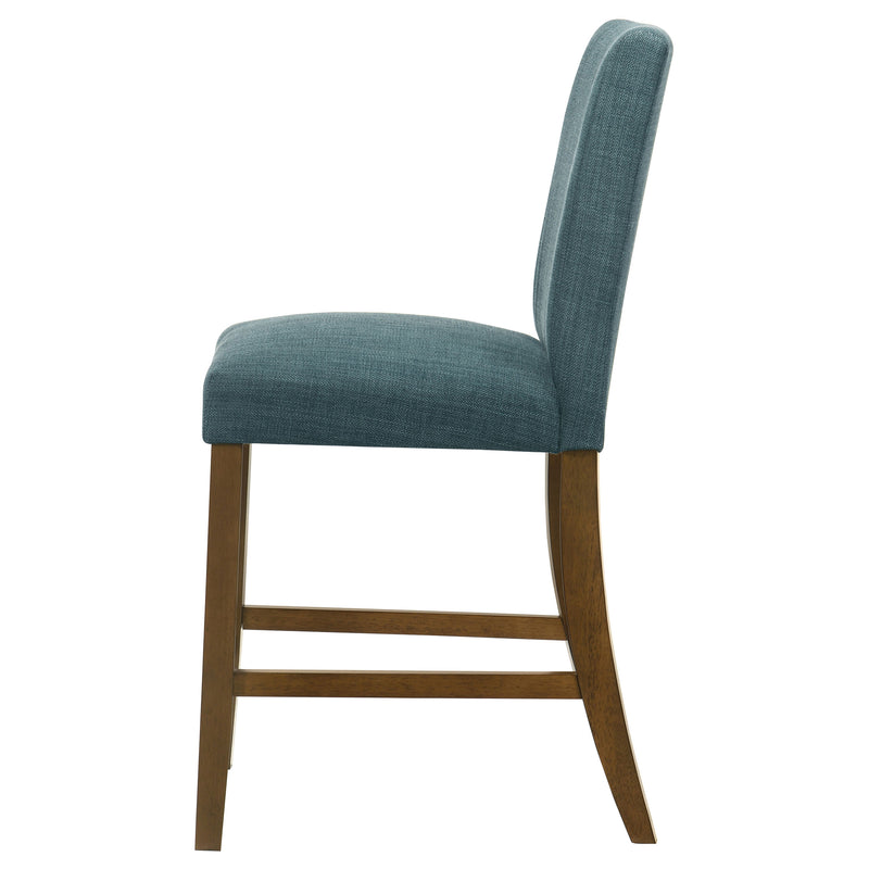 Sillas de comedor tapizadas Paxton de altura de mostrador, verdes (juego de 2)