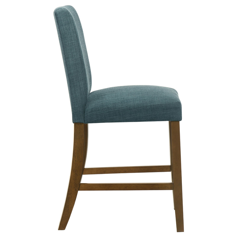 Sillas de comedor tapizadas Paxton de altura de mostrador, verdes (juego de 2)
