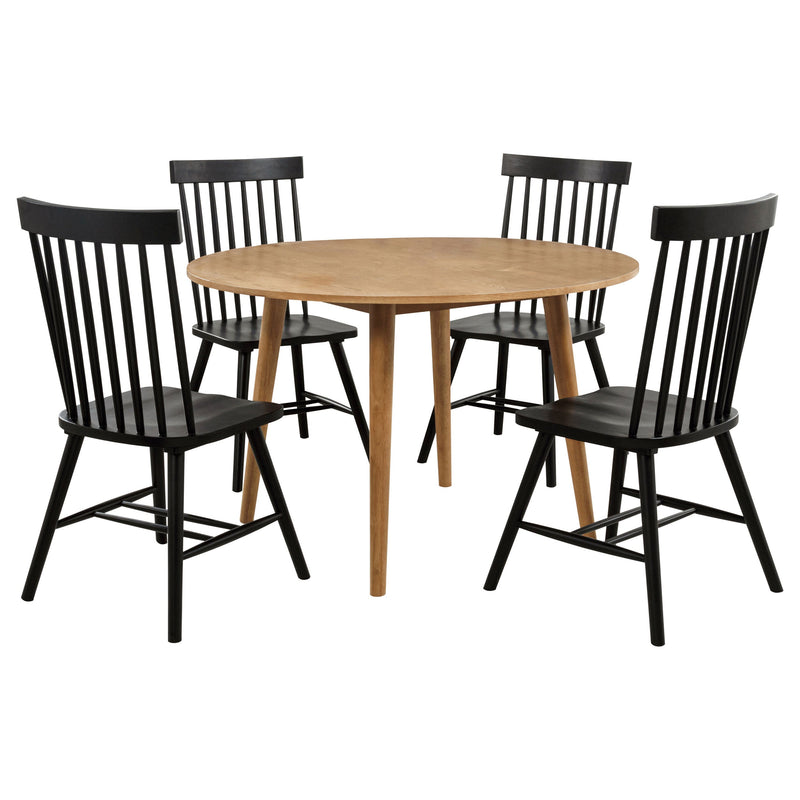 Andrews Round Wood Dining Room Table Set