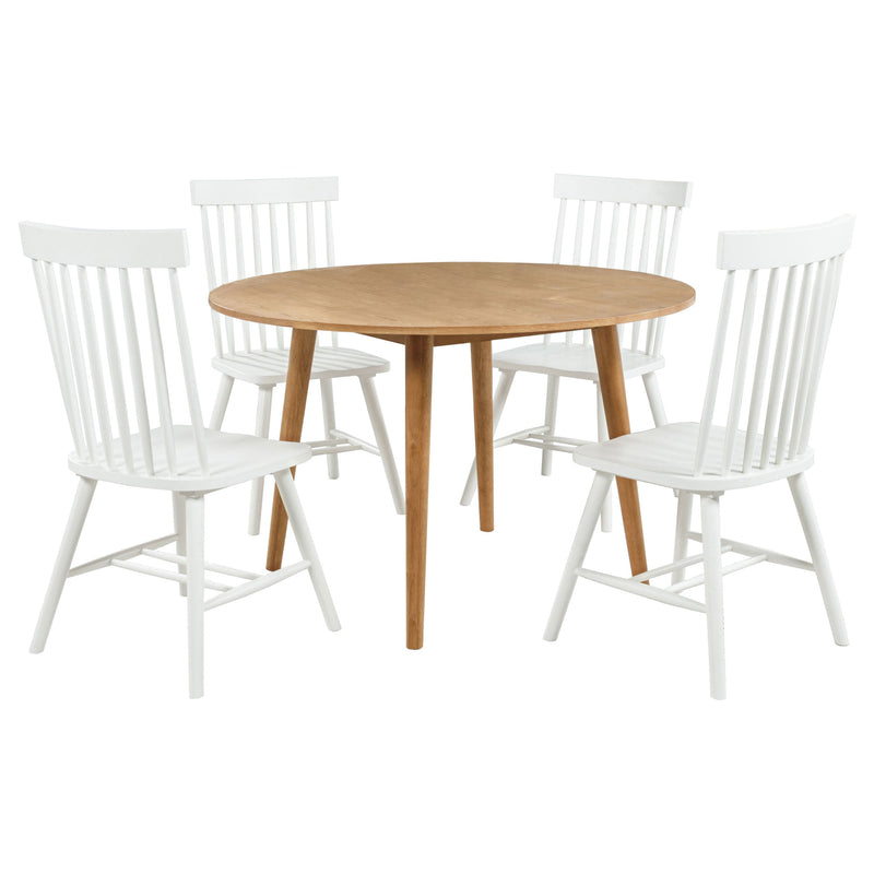 Andrews Round Wood Dining Room Table Set