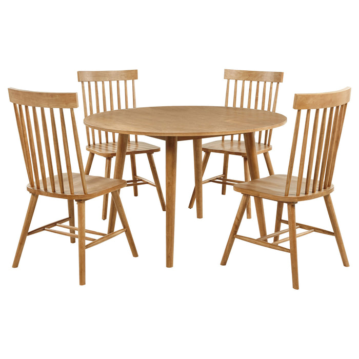 Andrews Round Wood Dining Room Table Set