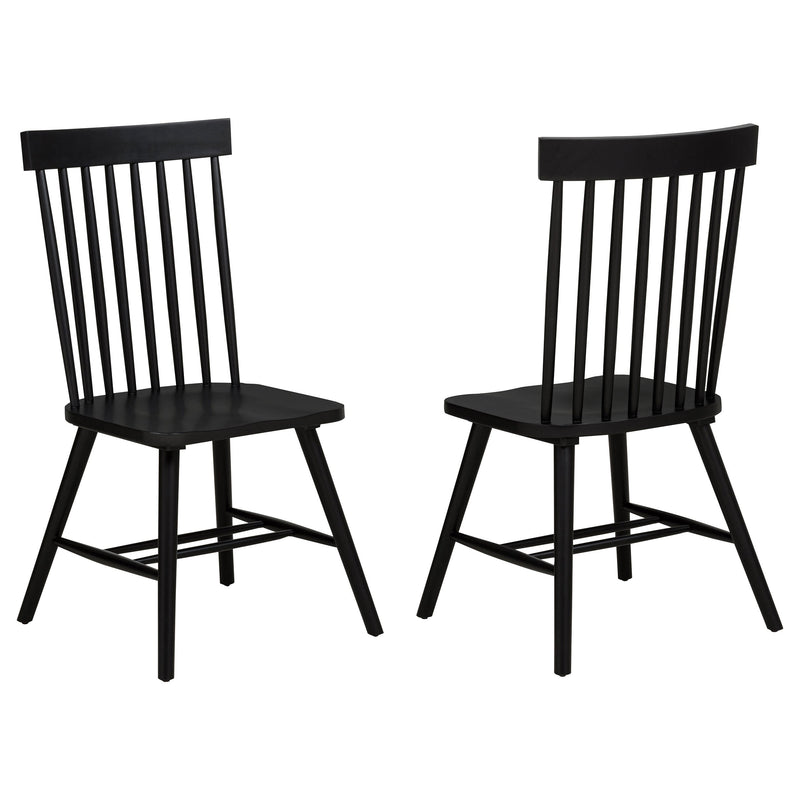Silla de comedor lateral Andrews Windsor con respaldo de husillo (juego de 2)