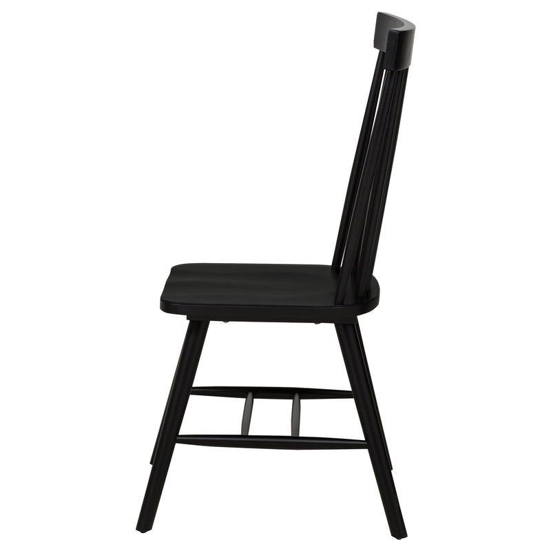 Silla de comedor lateral Andrews Windsor con respaldo de husillo (juego de 2)