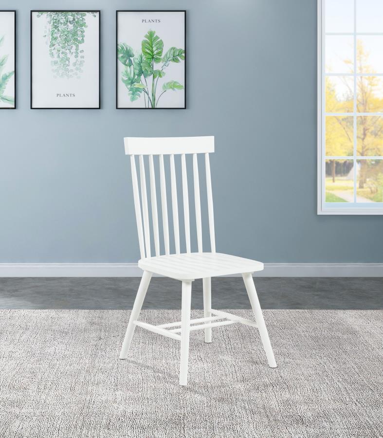 Silla de comedor lateral Andrews Windsor con respaldo de husillo (juego de 2)