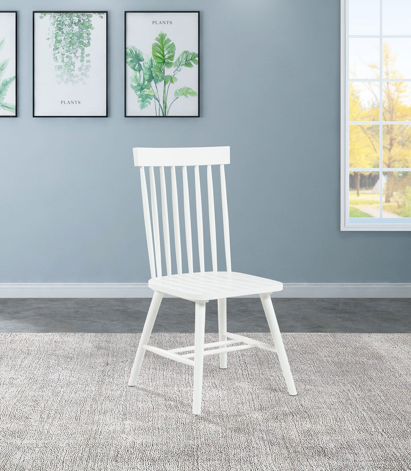 Silla de comedor lateral Andrews Windsor con respaldo de husillo (juego de 2)