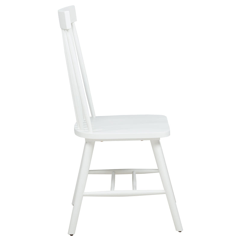 Silla de comedor lateral Andrews Windsor con respaldo de husillo (juego de 2)