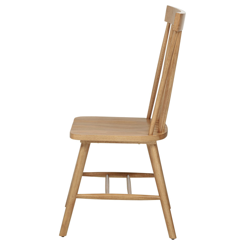 Silla de comedor lateral Andrews Windsor con respaldo de husillo (juego de 2)