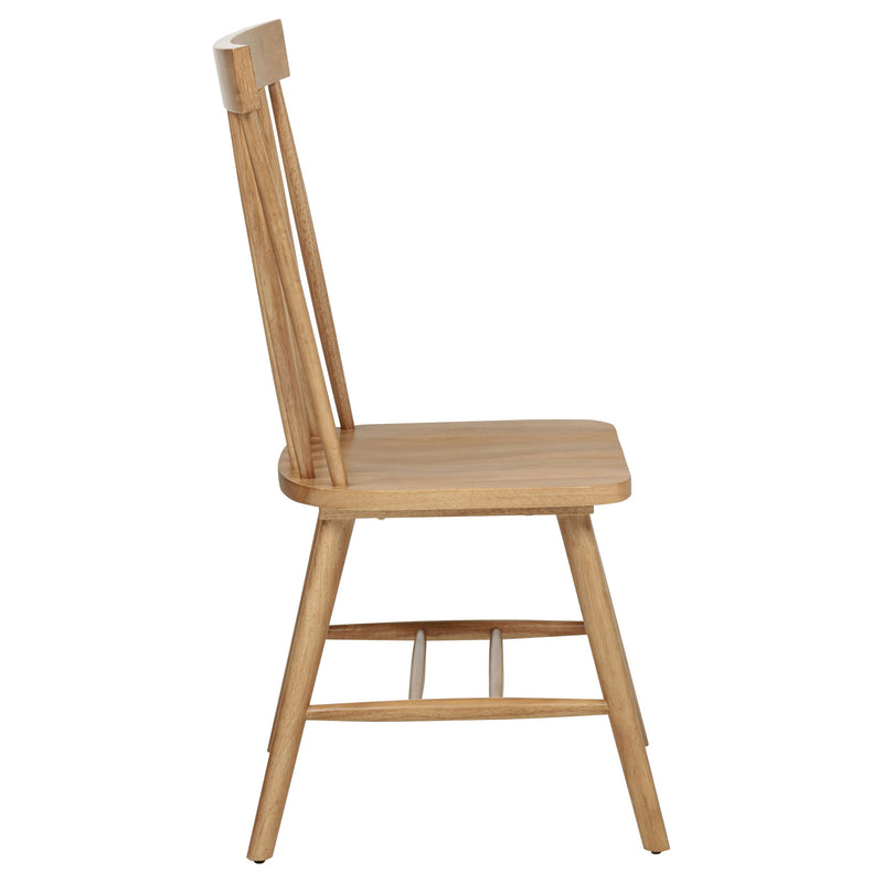 Silla de comedor lateral Andrews Windsor con respaldo de husillo (juego de 2)