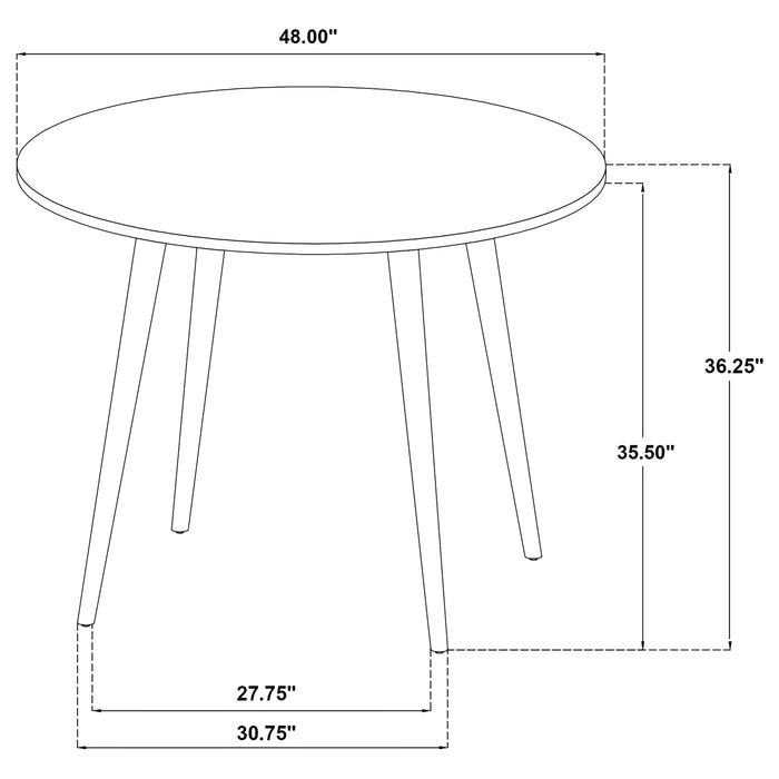 Andrews 48-inch Round Counter Height Dining Table Light Ash