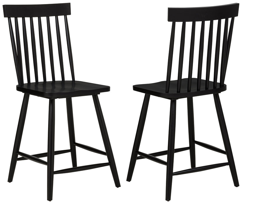 Andrews Windsor Counter Height Dining Side Chair (Set of 2)