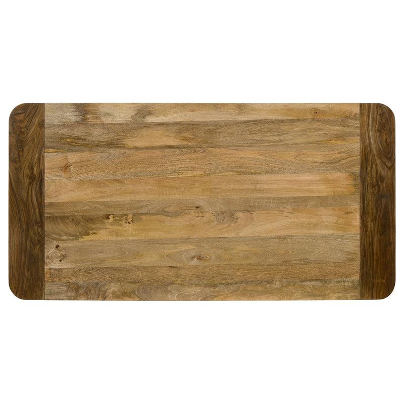Mesa de comedor Maverick de 70 pulgadas de madera maciza de mango natural