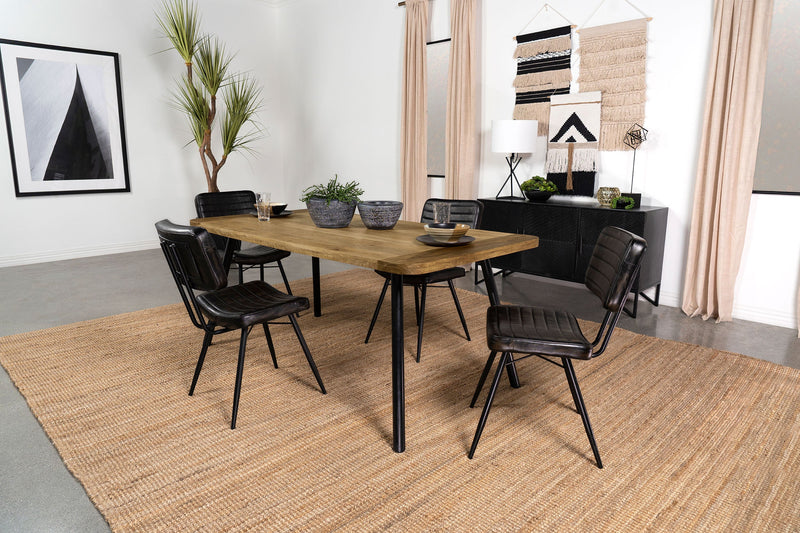 Mesa de comedor Maverick de 70 pulgadas de madera maciza de mango natural