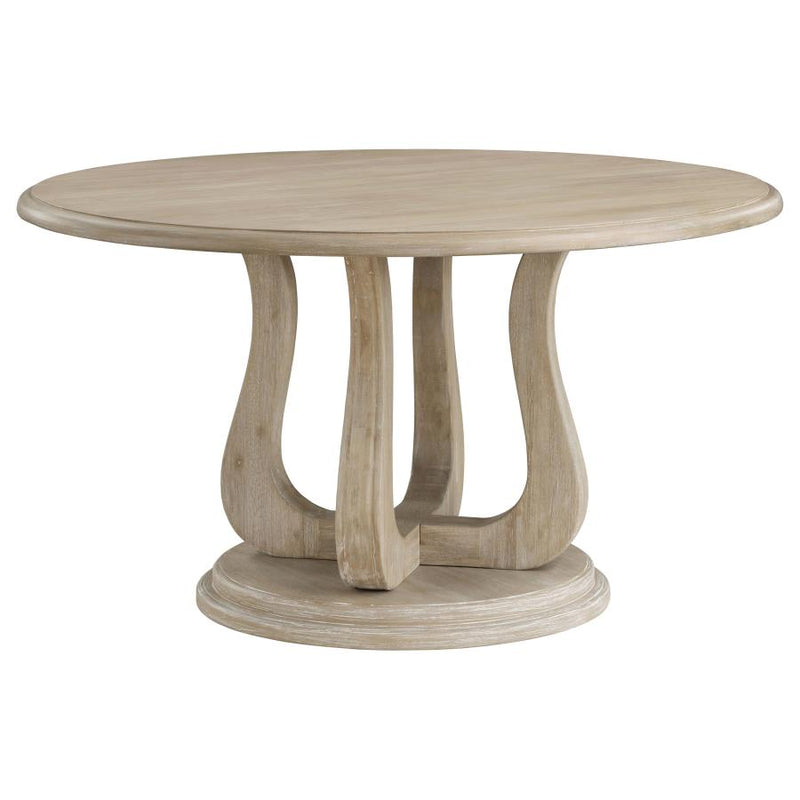 Trofello 5-Piece Farmhouse Round Pedestal Dining Set