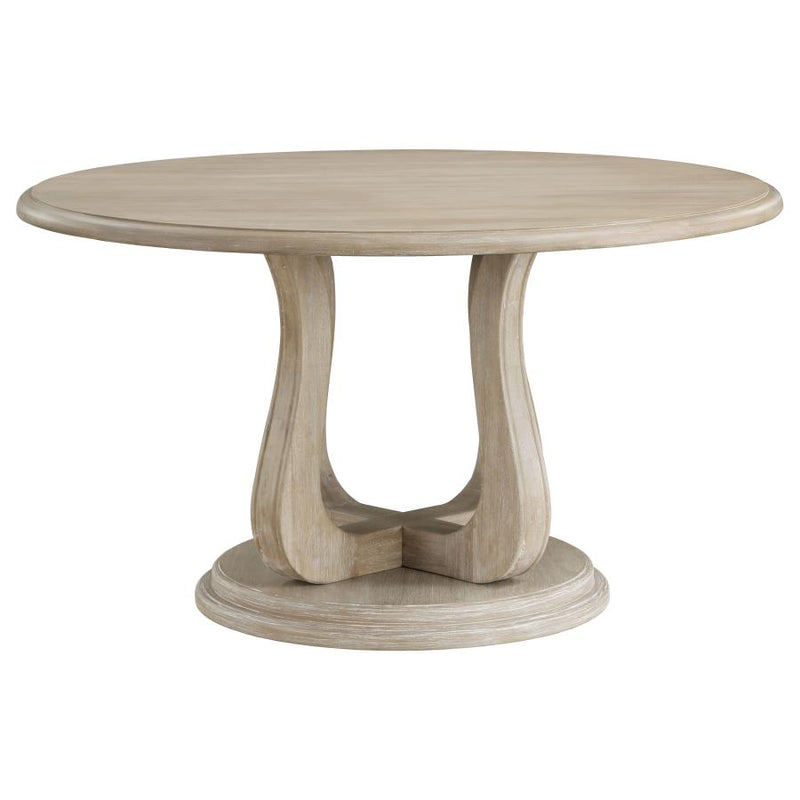 Trofello 5-Piece Farmhouse Round Pedestal Dining Set