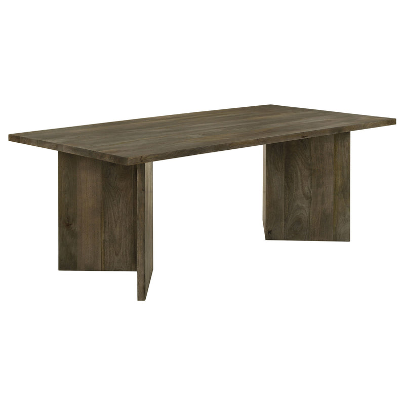 Mesa de comedor Tyler de madera maciza de mango, 80 pulgadas, color marrón