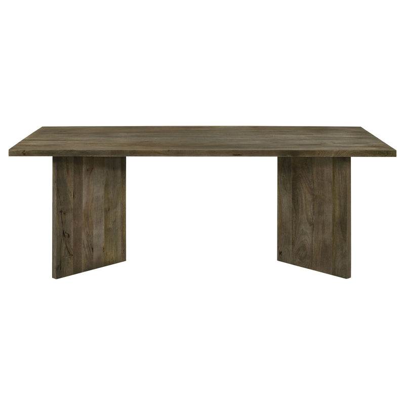 Mesa de comedor Tyler de madera maciza de mango, 80 pulgadas, color marrón