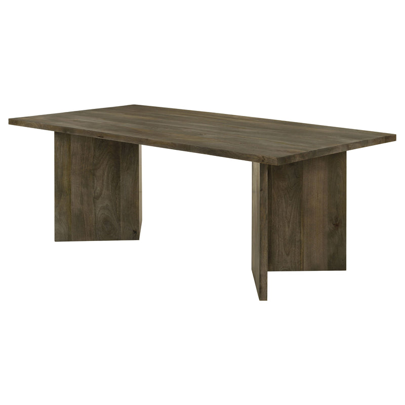 Mesa de comedor Tyler de madera maciza de mango, 80 pulgadas, color marrón