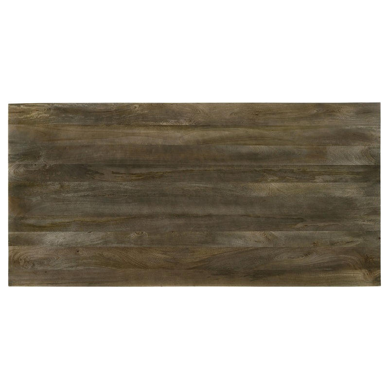 Mesa de comedor Tyler de madera maciza de mango, 80 pulgadas, color marrón