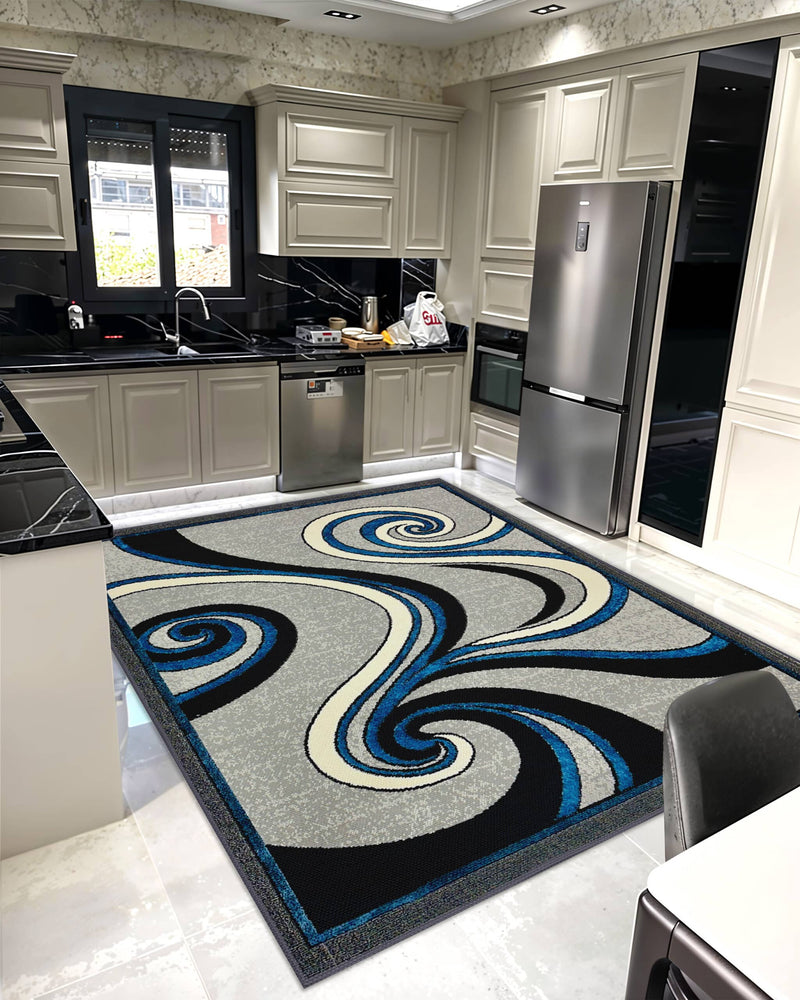 STAR Rug DESIGN 1308 Turquoise 8x11 (7'8x10'8")"
