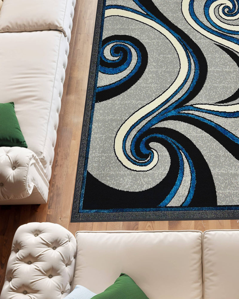 STAR Rug DESIGN 1308 Navy 8x11 (7'8x10'8")"