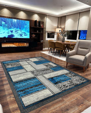 STAR Rug DESIGN 1309 Turquoise 5x8 (5'2x7'5")"