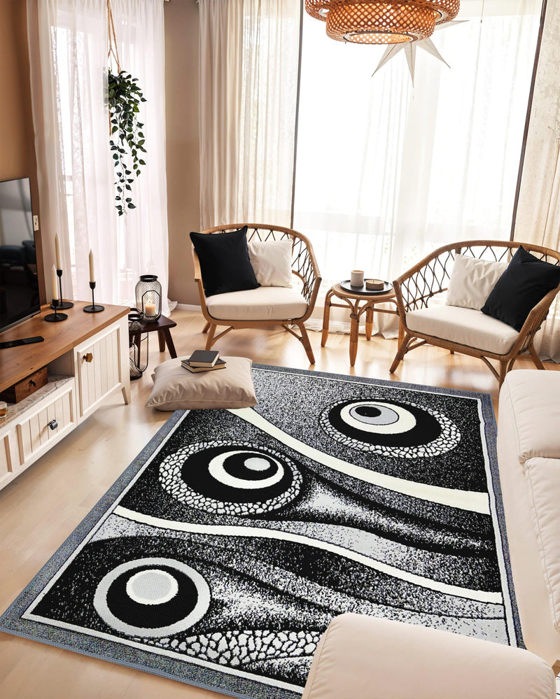 STAR Rug DESIGN 1311 Grey 5x8 (5'2x7'5")"