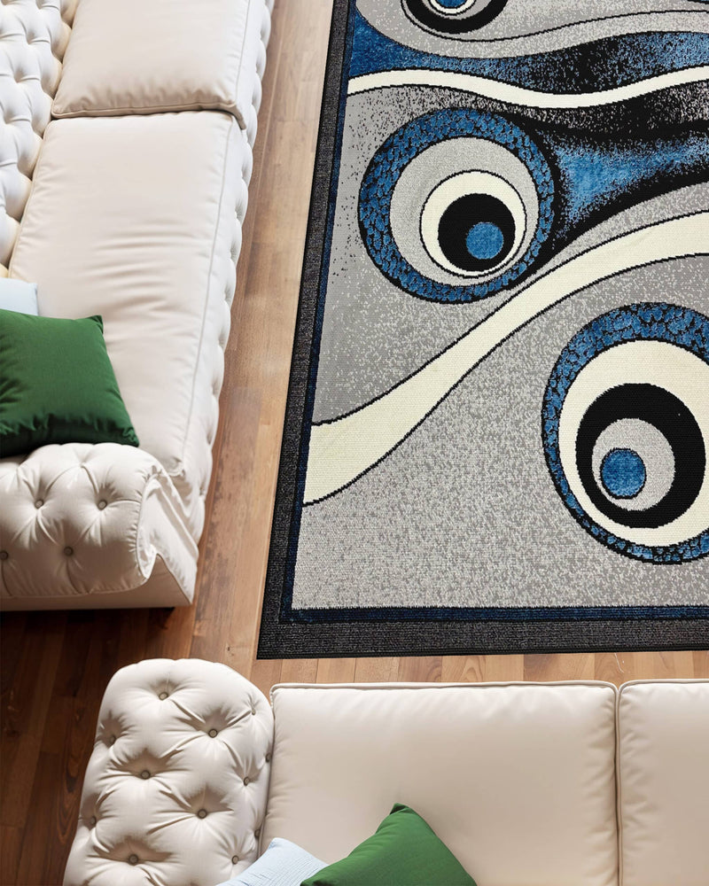 STAR Rug DESIGN 1311 Navy 8x11 (7'8x10'8")"