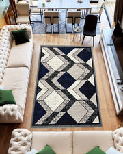 STAR Rug DESIGN 1312 Navy 8x11 (7'8x10'8")"