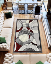STAR Rug DESIGN 1314 Red 8x11 (7'8x10'8")"