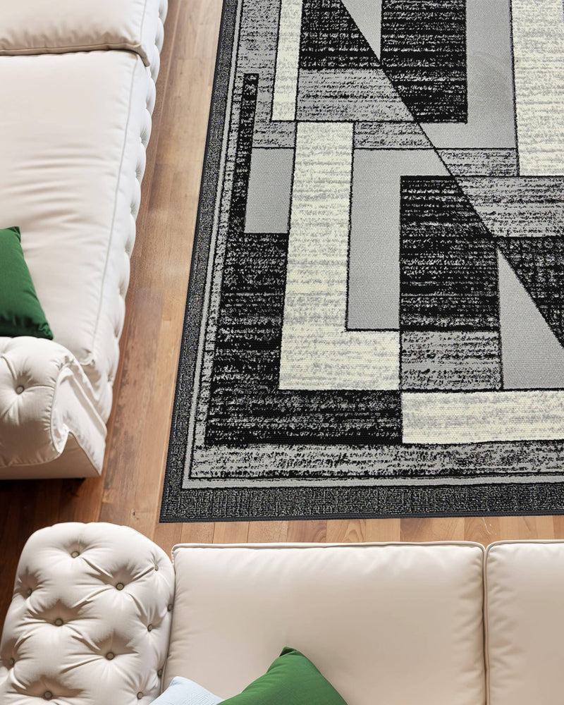 STAR Rug DESIGN 1316 Grey 5x8 (5'2x7'5")"