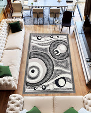 STAR Rug DESIGN 1320 Black 5x8 (5'2x7'5")"