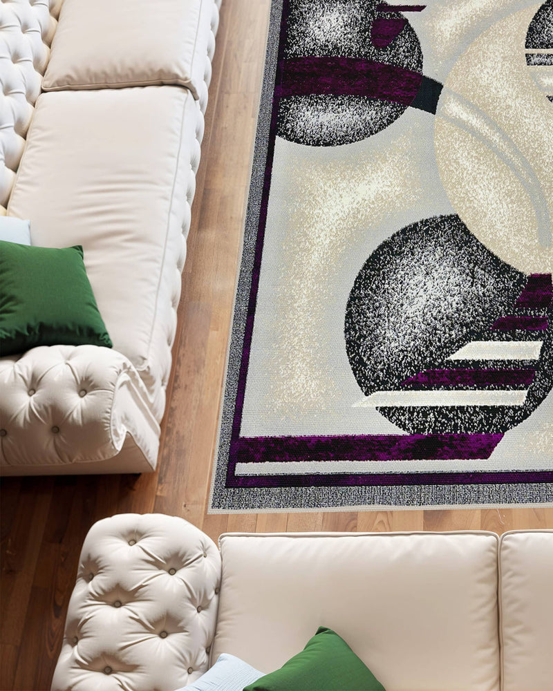 STAR Rug DESIGN 1327 Purple 5x8 (5'2x7'5")"