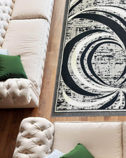 STAR Rug DESIGN 1328 Black 5x8 (5'2x7'5")"
