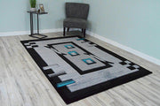 PREMIUM Rug Design 1347 Turquoise 7 Foot Round (6'6x6'6" Round)"