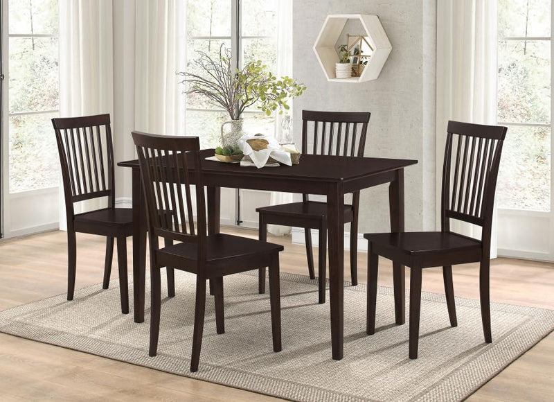 Juego de mesa de comedor rectangular de 5 piezas Gomez, Capuchino