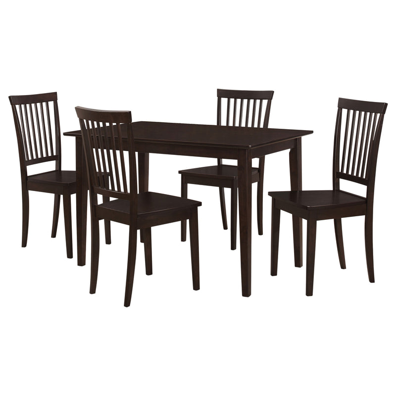 Juego de mesa de comedor rectangular de 5 piezas Gomez, Capuchino